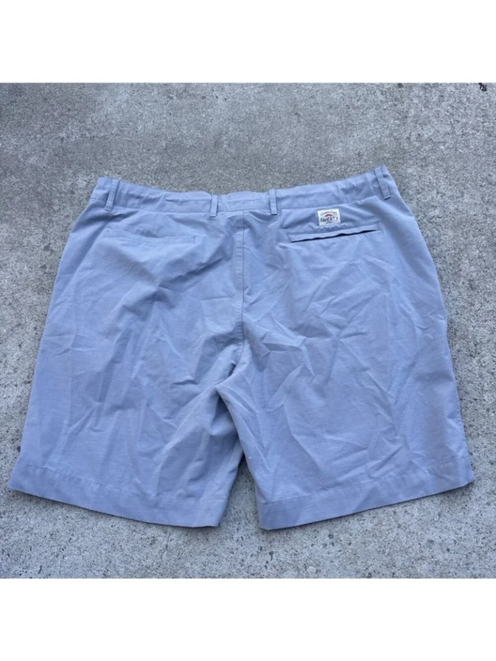 Faherty All Day Shorts Mens 38 Gray Hybrid Performance Stretch Drawstring Chino